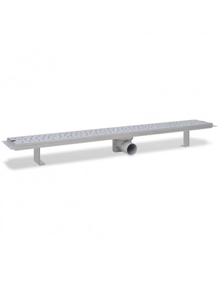 Scarico Doccia Lineare 2 pz Design Bolle 930x140mm Acciaio Inox
