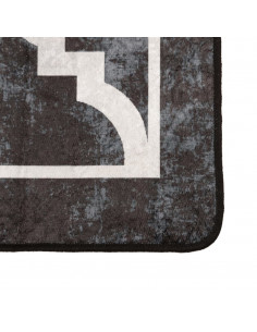 Tappeto Lavabile Nero e Bianco 160x230 cm Antiscivolo 2