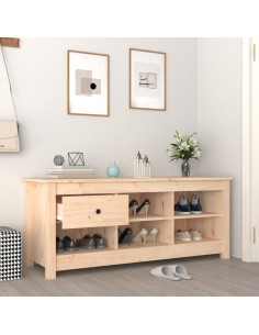 Scarpiera 110x38x45,5 cm in Legno Massello di Pino