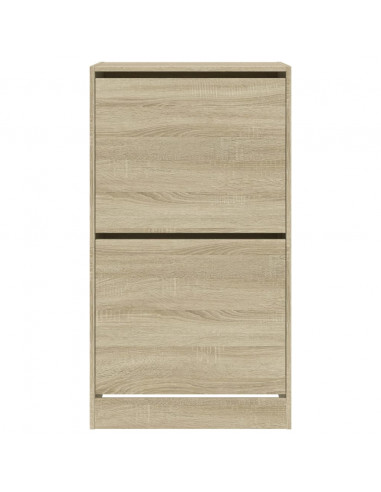 Scarpiera 2 Cassetti Ribaltabili Rovere Sonoma 60x42x108 cm
