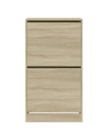 Scarpiera 2 Cassetti Ribaltabili Rovere Sonoma 60x42x108 cm