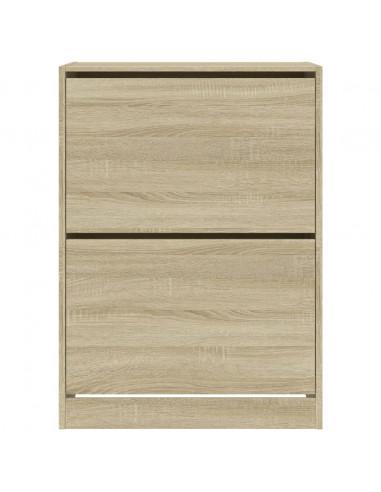 Scarpiera 2 Cassetti Ribaltabili Rovere Sonoma 80x42x108 cm