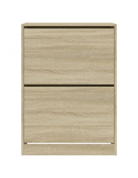 Scarpiera 2 Cassetti Ribaltabili Rovere Sonoma 80x42x108 cm