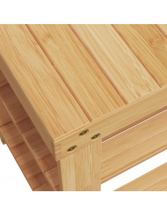 Scarpiera 3 Ripiani 70x27,5x45 cm Bambù