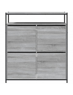 Scarpiera 4 Cassetti Ribaltabili Grigio Sonoma 100x34x112 cm