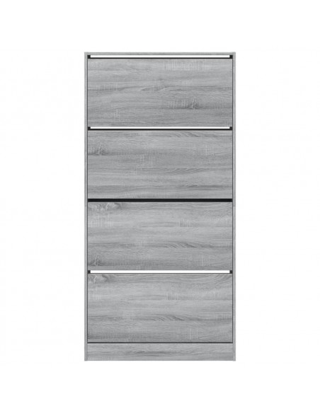 Scarpiera 4 Cassetti Ribaltabili Grigio Sonoma 80x21x163,5 cm