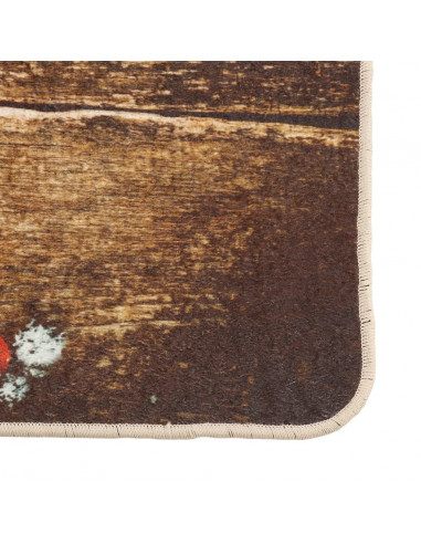 Tappeto da Cucina Multicolore 60x180 cm Lavabile Antiscivolo