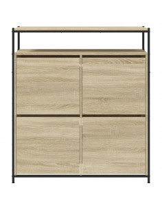Scarpiera 4 Cassetti Ribaltabili Rovere Sonoma 100x34x112 cm