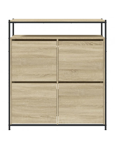 Scarpiera 4 Cassetti Ribaltabili Rovere Sonoma 100x34x112 cm