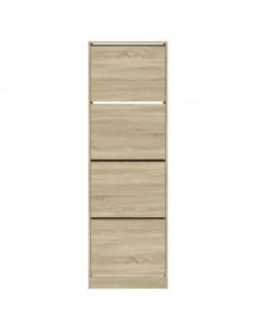 Scarpiera 4 Cassetti Ribaltabili Rovere Sonoma 60x34x187,5 cm