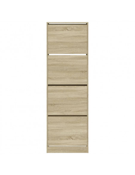 Scarpiera 4 Cassetti Ribaltabili Rovere Sonoma 60x34x187,5 cm