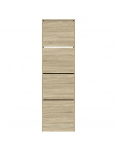 Scarpiera 4 Cassetti Ribaltabili Rovere Sonoma 60x42x204 cm
