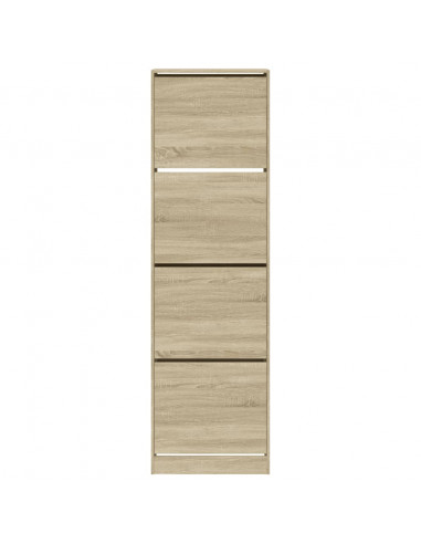 Scarpiera 4 Cassetti Ribaltabili Rovere Sonoma 60x42x204 cm