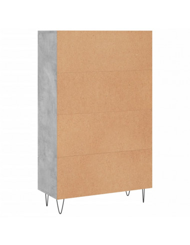 Credenza Grigio Cemento 69,5x31x115 cm in Legno Multistrato