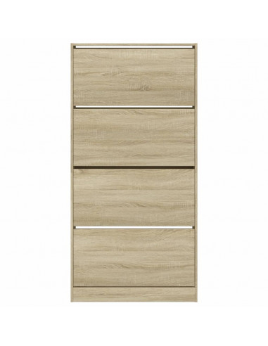 Scarpiera 4 Cassetti Ribaltabili Rovere Sonoma 80x21x163,5 cm