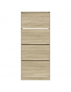 Scarpiera 4 Cassetti Ribaltabili Rovere Sonoma 80x34x187,5 cm