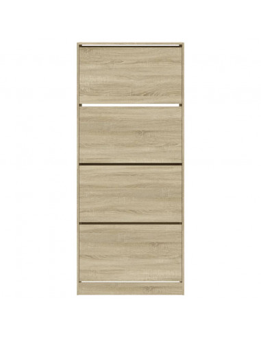Scarpiera 4 Cassetti Ribaltabili Rovere Sonoma 80x34x187,5 cm