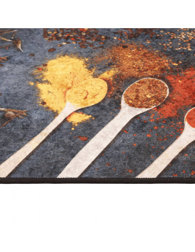 Tappeto da Cucina Multicolore 60x180 cm Lavabile Antiscivolo