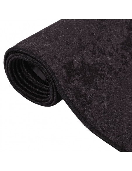 Tappeto Lavabile Antracite 400x300 cm Antiscivolo