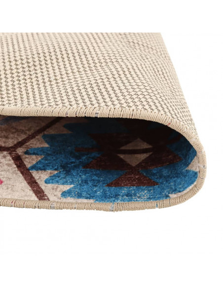 Tappeto Lavabile Multicolore Ø 120 cm Antiscivolo