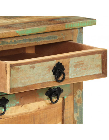 Scarpiera a 4 Livelli con Cassetto Legno Massello di Recupero