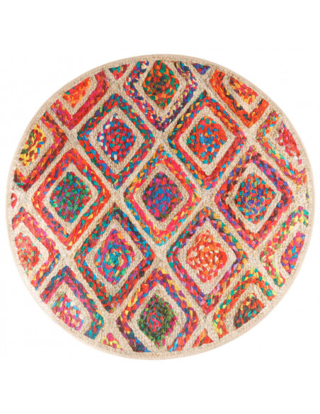Tappeto Lavabile Multicolore Ø 120 cm Antiscivolo