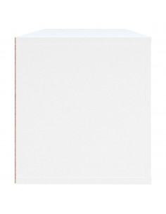 Scarpiera a Muro Bianca 100x35x38 cm in Legno Multistrato