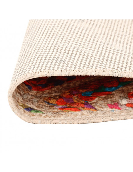 Tappeto Lavabile Multicolore Ø 120 cm Antiscivolo
