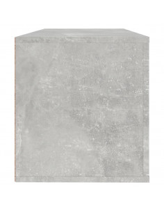 Scarpiera a Muro Grigio Cemento100x35x38cm in Legno Multistrato
