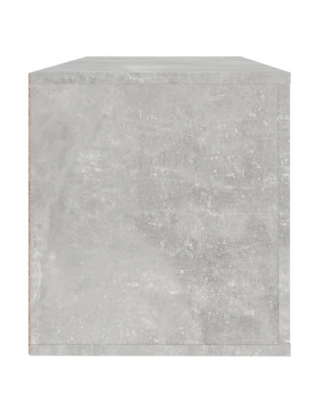 Scarpiera a Muro Grigio Cemento100x35x38cm in Legno Multistrato