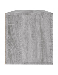 Scarpiera a Muro Grigio Sonoma 100x35x38cm in Legno Multistrato