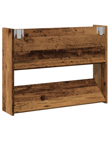 Scarpiera a Muro Legno Antico 80x18x60 cm in Truciolato