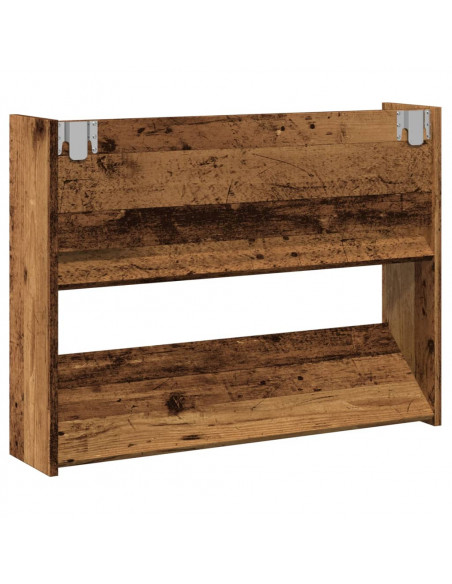 Scarpiera a Muro Legno Antico 80x18x60 cm in Truciolato