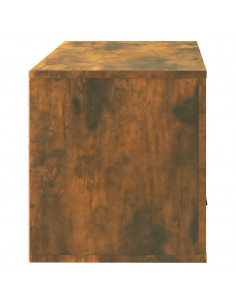 Scarpiera a Muro Rovere Fumo 70x35x38 cm Legno Massello Pino