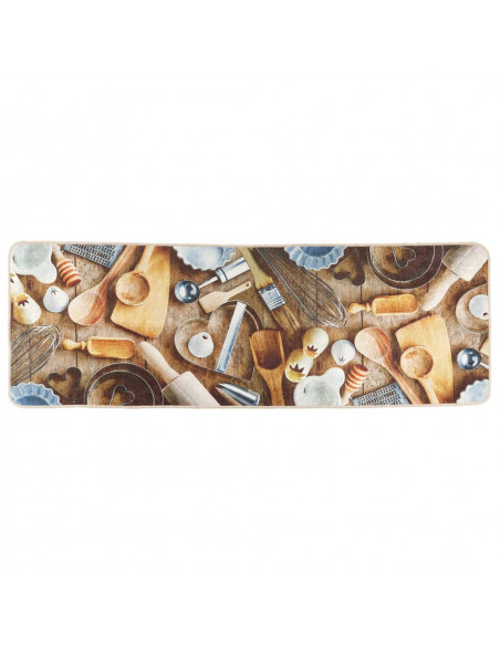 Tappeto da Cucina Multicolore 60x180 cm Lavabile Antiscivolo