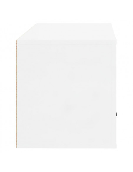 Scarpiera a Parete Bianco Lucido 70x35x38 cm Legno Multistrato