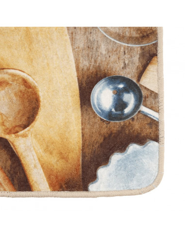 Tappeto da Cucina Multicolore 60x180 cm Lavabile Antiscivolo