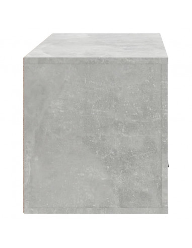 Scarpiera a Parete Grigio Cemento 70x35x38 cm Legno Multistrato