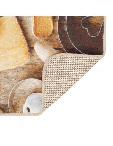 Tappeto da Cucina Multicolore 60x180 cm Lavabile Antiscivolo