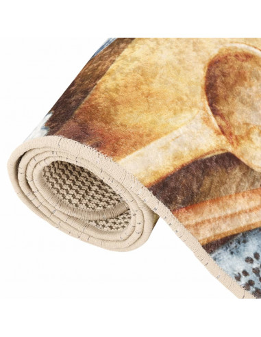 Tappeto da Cucina Multicolore 60x180 cm Lavabile Antiscivolo