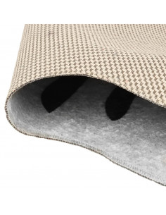 Tappeto Nero Bianco 120x170 Motivo Zebrato Lavabile Antiscivolo 2