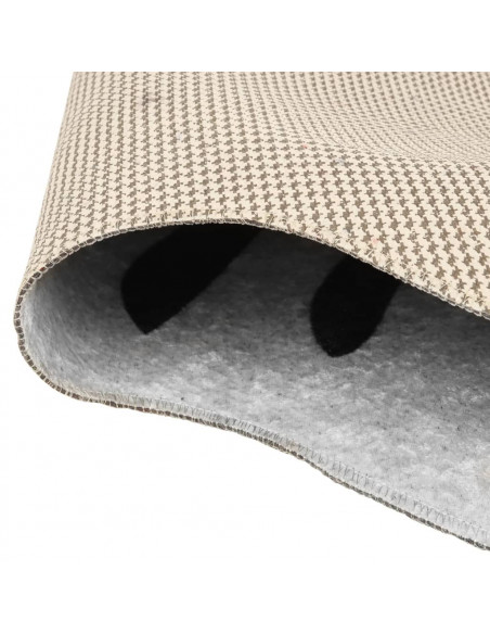 Tappeto Nero Bianco 120x170 Motivo Zebrato Lavabile Antiscivolo
