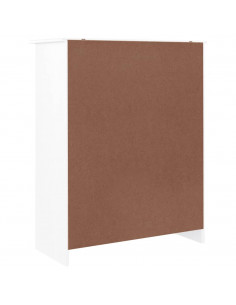 Scarpiera ALTA Bianca 77x35x96 cm in Legno Massello di Pino