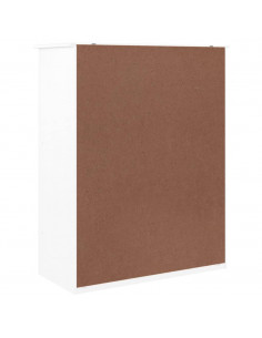 Scarpiera ALTA Bianca 77x35x96 cm in Legno Massello di Pino