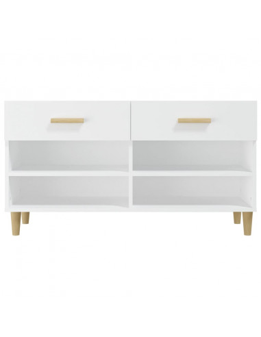 Scarpiera Bianca 102x35x55 cm in Legno Multistrato
