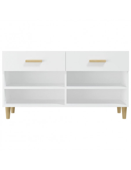 Scarpiera Bianca 102x35x55 cm in Legno Multistrato