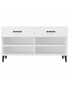 Scarpiera Bianca 102x35x55 cm in Legno Multistrato