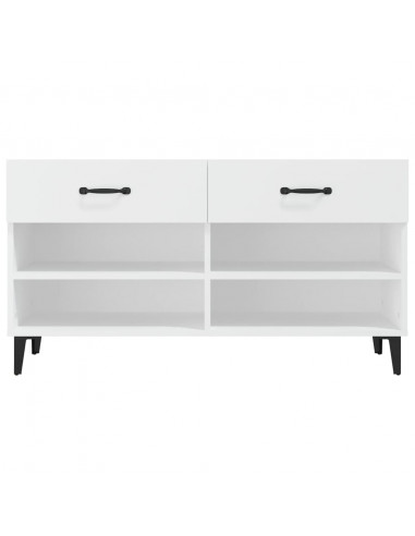 Scarpiera Bianca 102x35x55 cm in Legno Multistrato