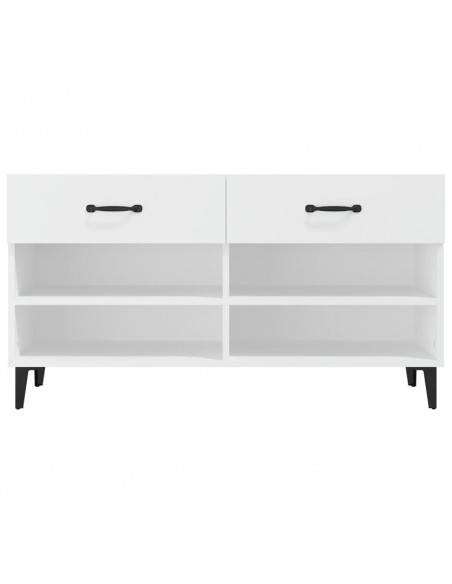 Scarpiera Bianca 102x35x55 cm in Legno Multistrato