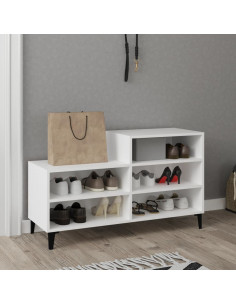 Scarpiera Bianca 102x36x60 cm in Legno Multistrato